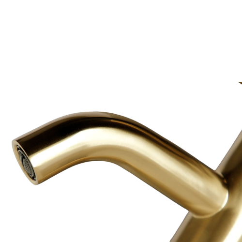 Licos Concord One-Handle 1-Hole Bathroom Faucet with Push Pop-Up Drain, Brushed Brass