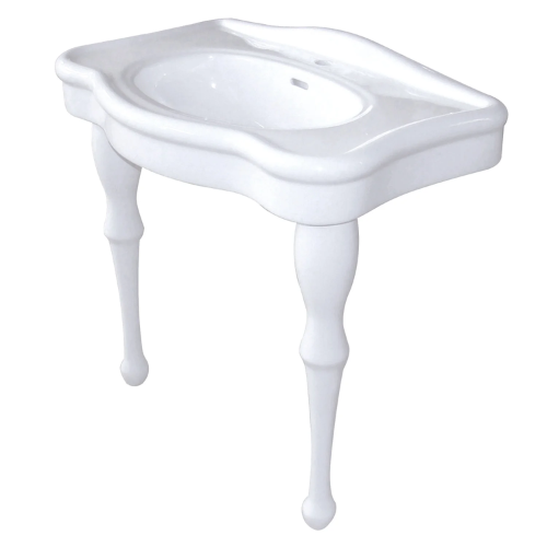 Licos Imperial 32-Inch Ceramic Console Sink with Ceramic Legs (1-Hole)