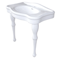 Licos Imperial 32-Inch Ceramic Console Sink with Ceramic Legs (1-Hole)