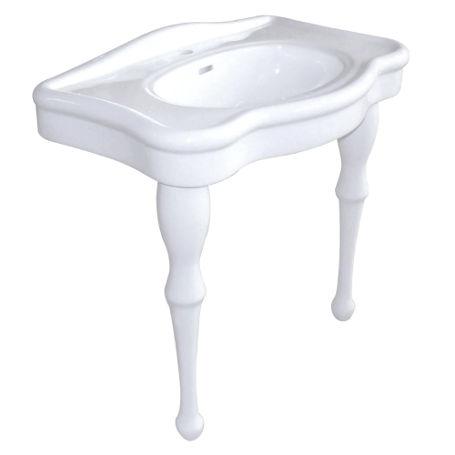 Licos Imperial 32-Inch Ceramic Console Sink with Ceramic Legs (1-Hole)